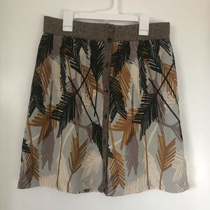 Anthro: Esmé & Esyllte Botanical Mid-Length Skirt